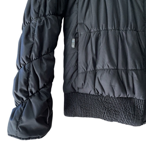 COLUMBIA WOMEN’S OMNI HEAT BLACK QUILTED BOMBER JACKET POCKETS | LARGE - Picture 4 of 12